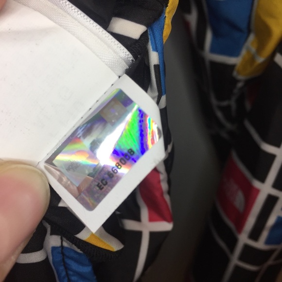 The North Face Mondrian Print Reversible Jacket XS black yellow red blue white - Picture 7 of 9